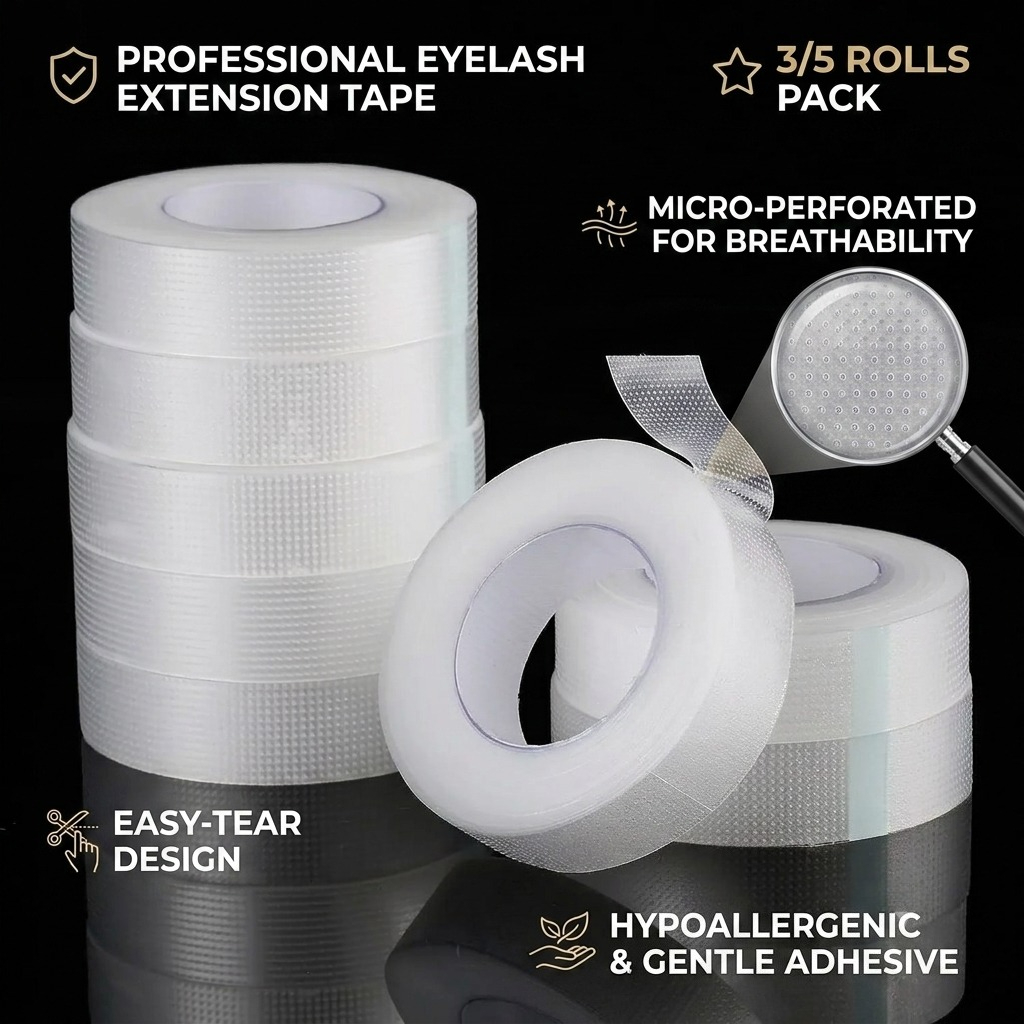 Eyelash Extension Eye Mask - 3/5 Rolki Taśmy PE do Rzęs
