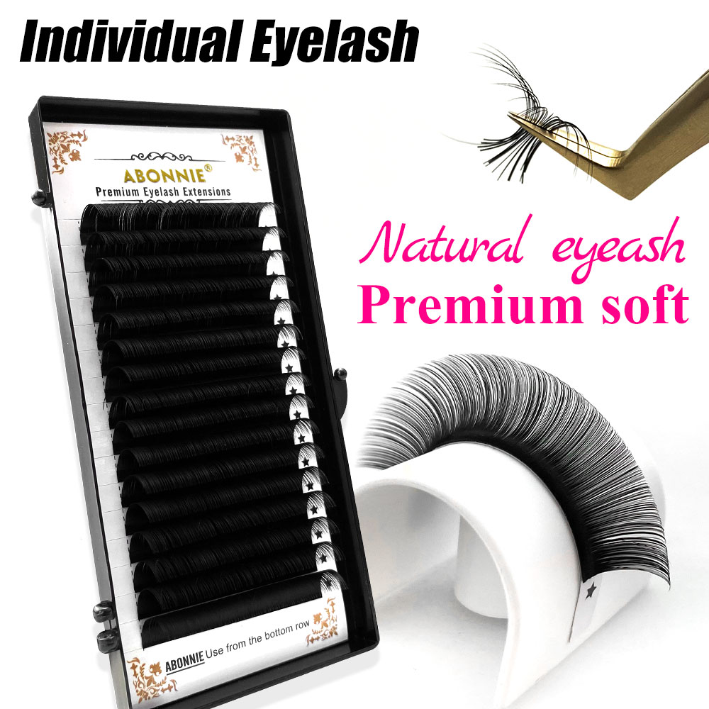 Eyelash Extension Natural Classic - Abonnie 16 Rzędów Klasyczne Jedwabne Rzęsy