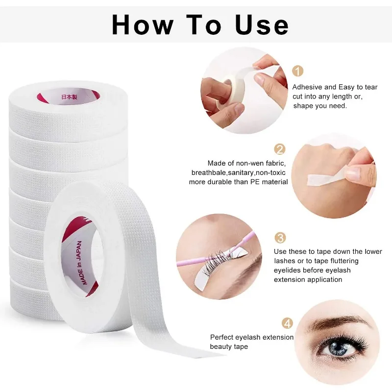 6 rolek japońskiej taśmy izola – Eyelash Extension Eye Mask recenzja i cena