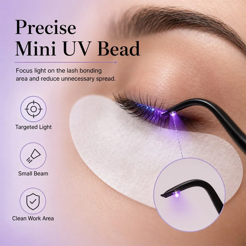 Mini lampa UV do rzęs z pęsetą – Lash Extension Tweezers recenzja i cena